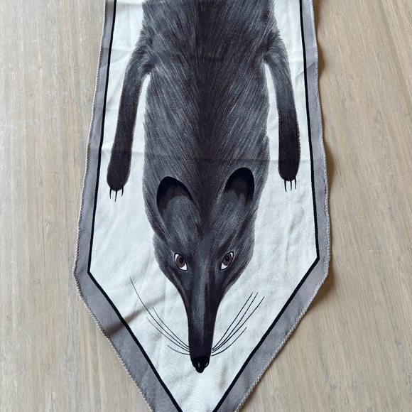 RARE VINTAGE KRIZIA SILK SCARF "FOX" - Picture 2 of 4